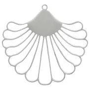 Pendentif coquillage ajouré 38x40 mm - Acier inoxydable 304 x1