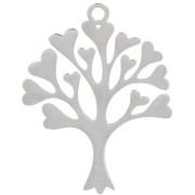 Pendentif arbre de vie 32x25 mm - Acier inoxydable 304 x1