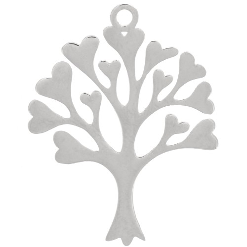 Pendentif arbre de vie 32x25 mm - Acier inoxydable 304 x1