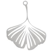 Pendentif Ginkgo 26.5x21 mm - Acier inoxydable 304 x1