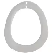 Pendentif ovale évidé 35x31 mm 2 trous - Acier inoxydable 304 x1