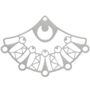 Pendentif chandelier éventail 26x37 mm - Acier inoxydable 304 x1|raw }}