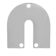 Intercalaire chandelier forme U 17x16 mm - Acier inoxydable 304 x1