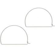 Créoles fil forme demi-lune à décorer 20x28 mm pour tissage - Argent 925 x2