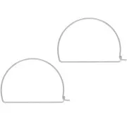 Créoles fil forme demi-lune à décorer 20x28 mm pour tissage - Argent 925 x2