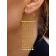 Créoles fil forme demi-lune à décorer 16x22 mm pour tissage - Gold filled (or laminé) x2