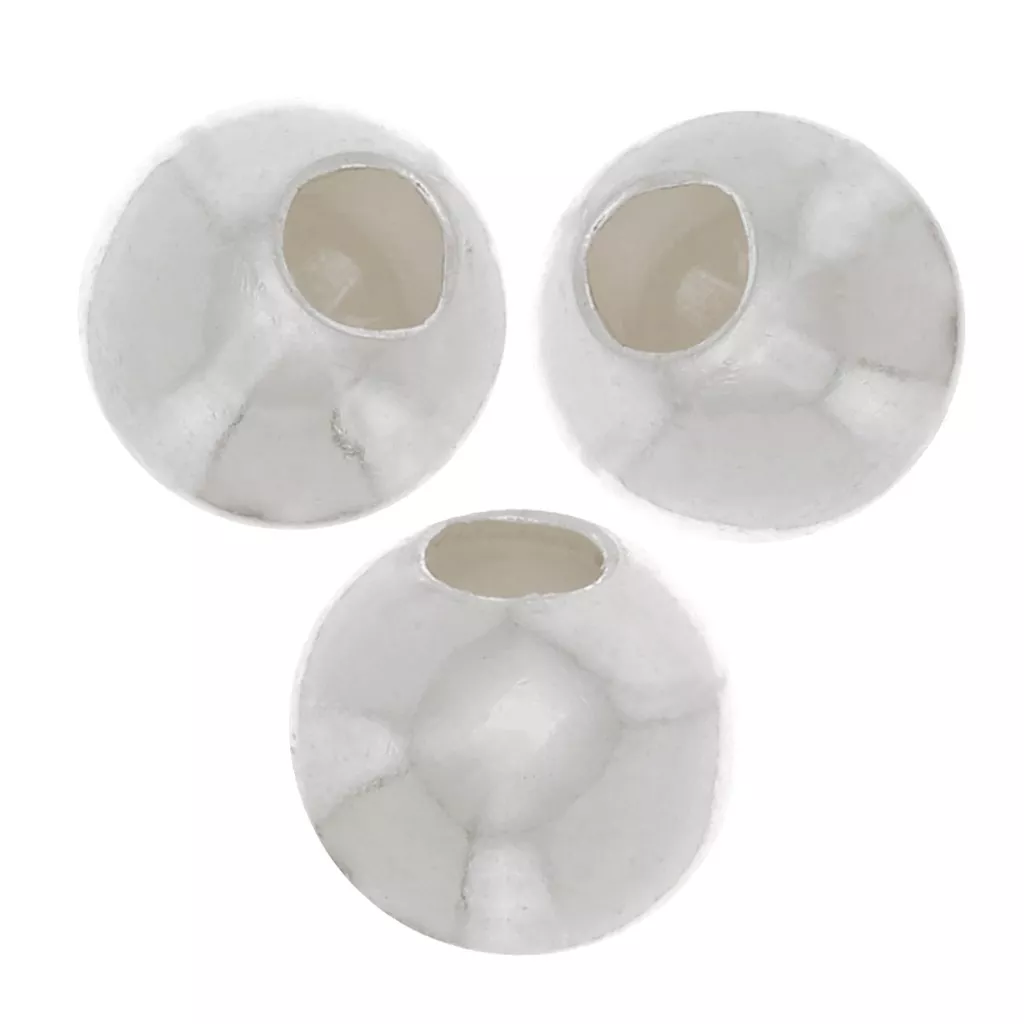Perles Toupies Lisses En Argent 925 - 3x2mm, Trou 1.2mm - Réf. DIVOL3