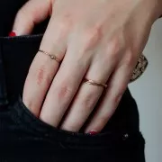 Bague 3 anneaux entrelacés - Taille 50 - Gold filled (or laminé)   x1