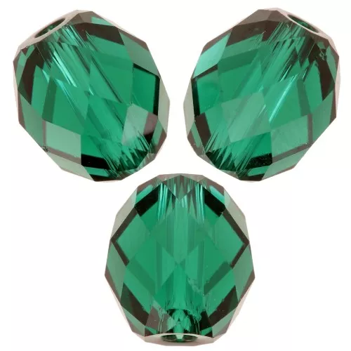 Olives Briolettes PureCrystal 5044 perles olives 5x4 mm - Emerald x10
