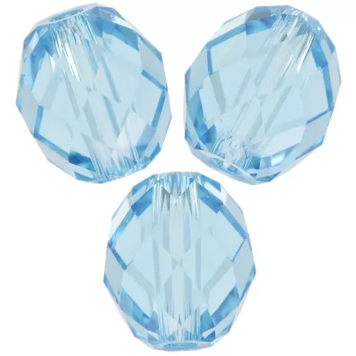 Olives Briolettes PureCrystal 5044 perles olives 5x4 mm - Aquamarine x10