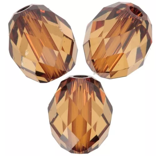 Olive Briolette PureCrystal 5044 perle olive 7x6 mm - Light Amber x1