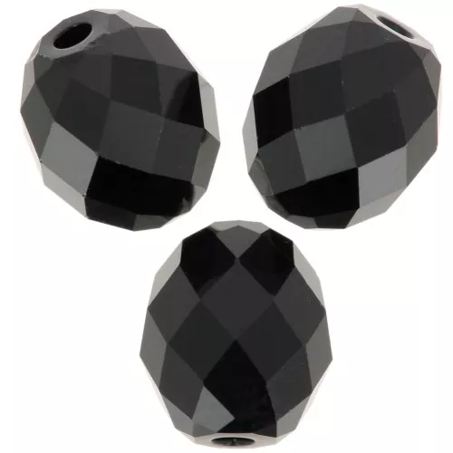 Olive Briolette PureCrystal 5044 perle olive 7x6 mm - Jet x1