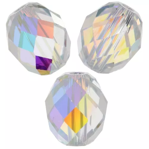 Olive Briolette PureCrystal 5044 perle olive 7x6 mm - Crystal AB x1