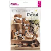 Calendrier de l'avent à monter soi-même - 24 cubes à décorer x1