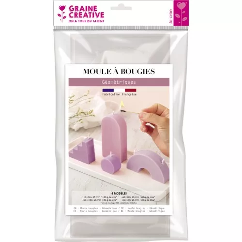 Moule pour bougie - 4 formes - Graine créative - Géométrique x1