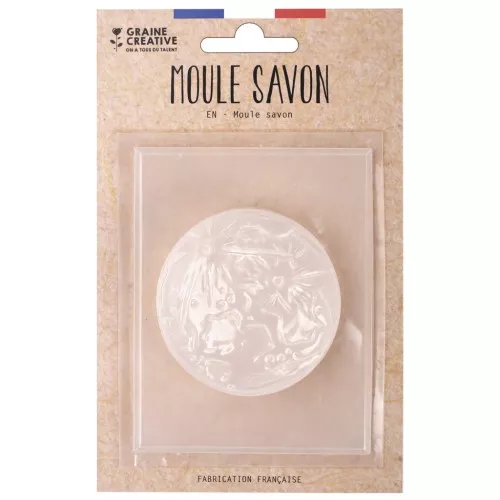 Moule pour fabrication de savon - Lune 6 cm - Transparent x1