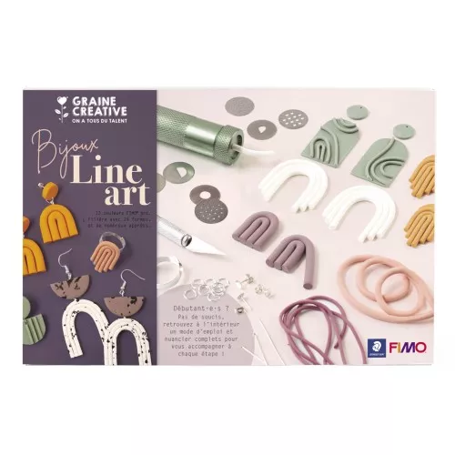 Kit de modelage Fimo - Bijoux Line Art