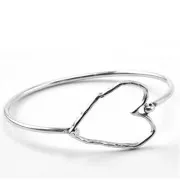 Pendentif coeur évidé martelé 35x29 mm - Placage Argent fin vieilli x1