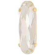 Cristal serti Aurora A4161 Long Classical Oval 21x7 mm - Doré - Crystal x1|raw }}