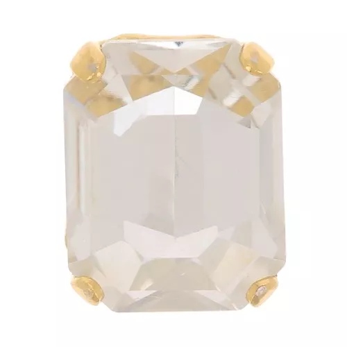 Cristal serti Aurora A4610 Step Cut Octagon 10x8 mm - Doré - Crystal x1