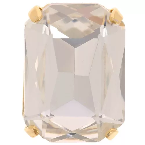 Cristal serti Aurora A4627 Octagon 18x13 mm - Doré - Crystal x1