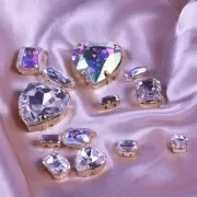 Cristal serti Aurora Coeur A4827 Heart 27 mm - Doré - Crystal x1