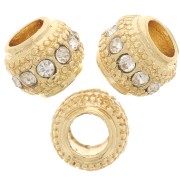 Perle rondelle strassée 7x6 mm - Doré - Crystal x1|raw }}