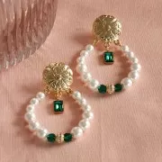 Perle rondelle strassée 7x6 mm - Doré - Hyacinth x1