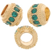 Perle rondelle strassée 7x6 mm - Doré - Veraman x1|raw }}