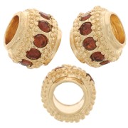 Perle rondelle strassée 7x6 mm - Doré - Topaz x1|raw }}