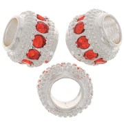 Perle rondelle strassée 7x6 mm - Argenté - Hyacinth x1|raw }}