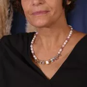 Intercalaire rond strié multi-trous 24 mm avec strass - Argenté - Transparent x1