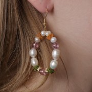 Perles effet noeud en fil nylon 7x5 mm - Vert foncé x6