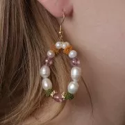 Perles effet noeud en fil nylon 7x5 mm - Marron x6