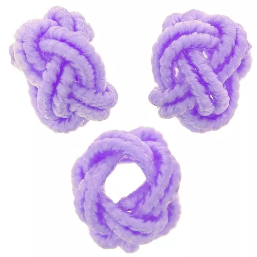 Perles effet noeud en fil nylon 7x5 mm - Lilas x6