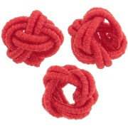 Perles effet noeud en fil nylon 7x5 mm - Rouge x6|raw }}
