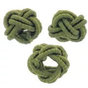 Perles effet noeud en fil nylon 7x5 mm - Olive x6