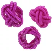 Perles effet noeud en fil nylon 7x5 mm - Magenta x6