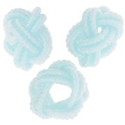 Perles effet noeud en fil nylon 7x5 mm - Bleu pâle x6|raw }}