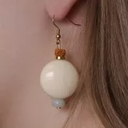 Perles effet noeud en fil nylon 7x5 mm - Camel x6