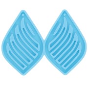 Moule silicone - boucles d'oreilles goutte évidée résine époxy & poudre céramique|raw }}