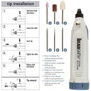 Outil rotatif sans fil avec 6 embouts pour graver, meuler et poncer x1