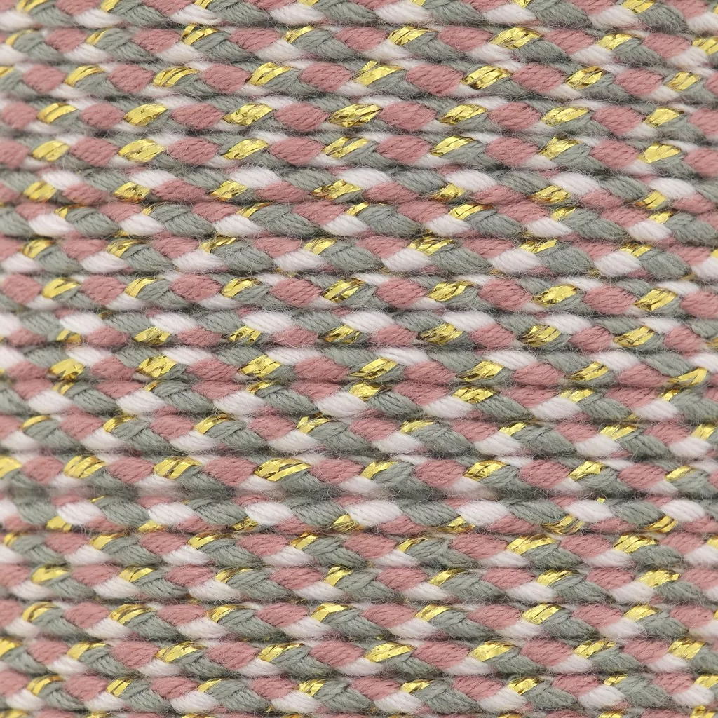 Cordon Tressé 5 mm - Rose clair x1m