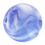 Perles rondes 8 mm en acrylique - Marbré Blanc - Bleu foncé x20|raw }}