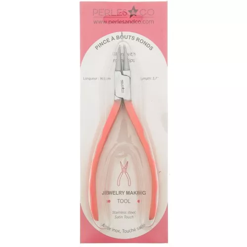 Pince ronde 14.5 cm by Perles&Co - Satin Touch Coral x1