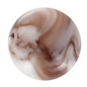 Perles rondes 8 mm en acrylique - Marbré Blanc - Marron x20