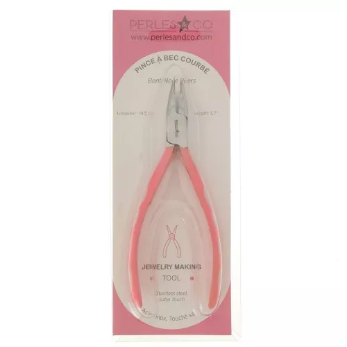 Pince à bec coudé 14.5 cm by Perles&Co - Satin Touch Coral x1