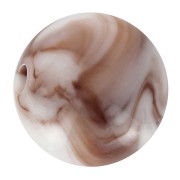 Perles rondes 10 mm en acrylique - Marbré Blanc - Marron x15|raw }}