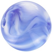 Perles rondes 12 mm en acrylique - Marbré Blanc - Bleu foncé x10|raw }}