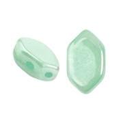 Perles en verre Paros® par Puca® 7x4 mm - Green Aqua Opal Luster x10g